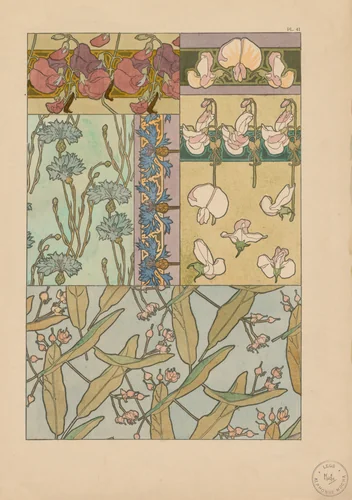 Documents Decoratifs: Sweet Peas by Alphonse Mucha, print, 1901-1902