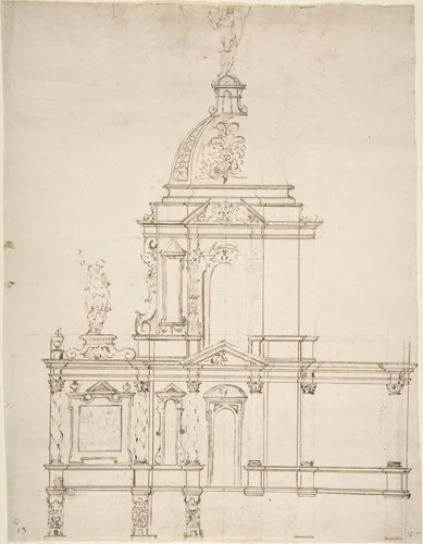 Design for Altar Tabernacle by anonymous, drawing, 1600-1700