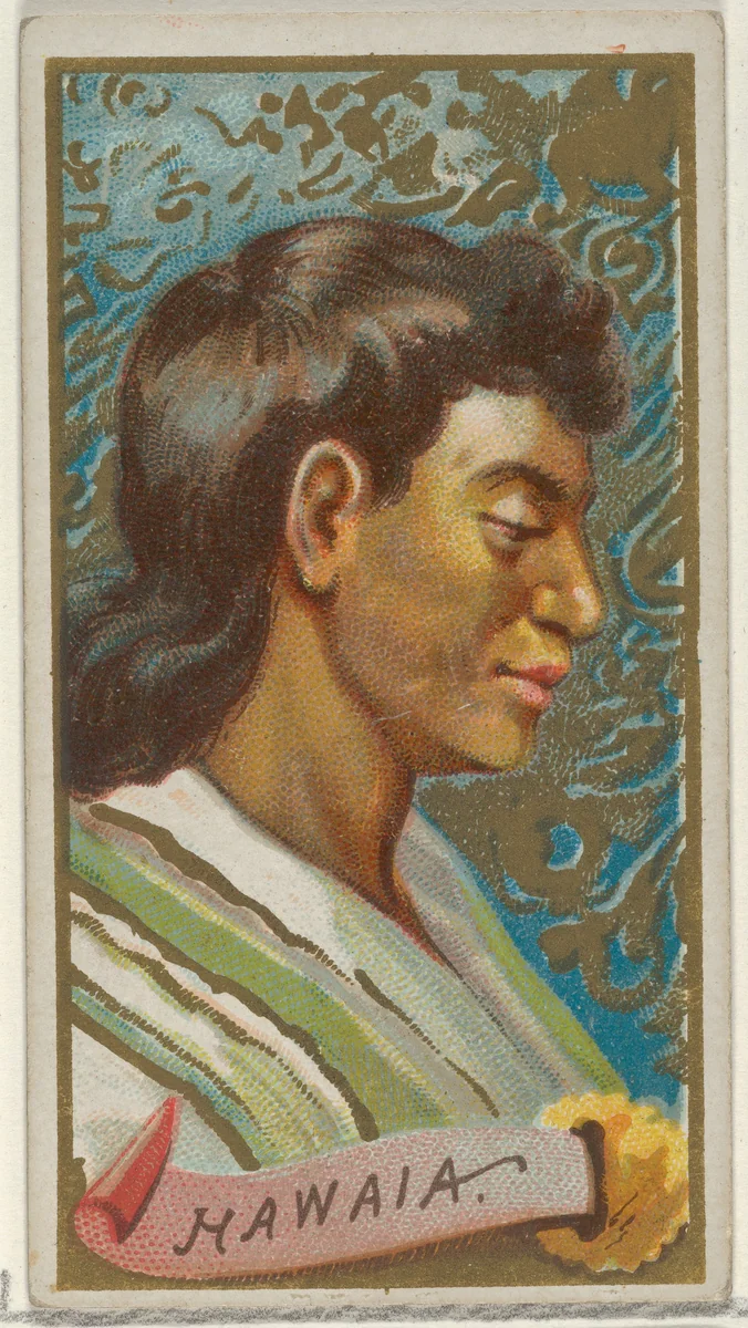 Hawaia, from the Types of All Nations series (N24) for Allen & Ginter Cigarettes by Allen & Ginter, print, 1889