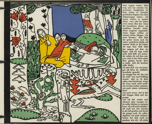 The Sleepers (Die Schlafenden)(in-text plate, folio 8) from Die träumenden Knaben (The Dreaming Boys) by Oskar Kokoschka, illustrated book, 1917