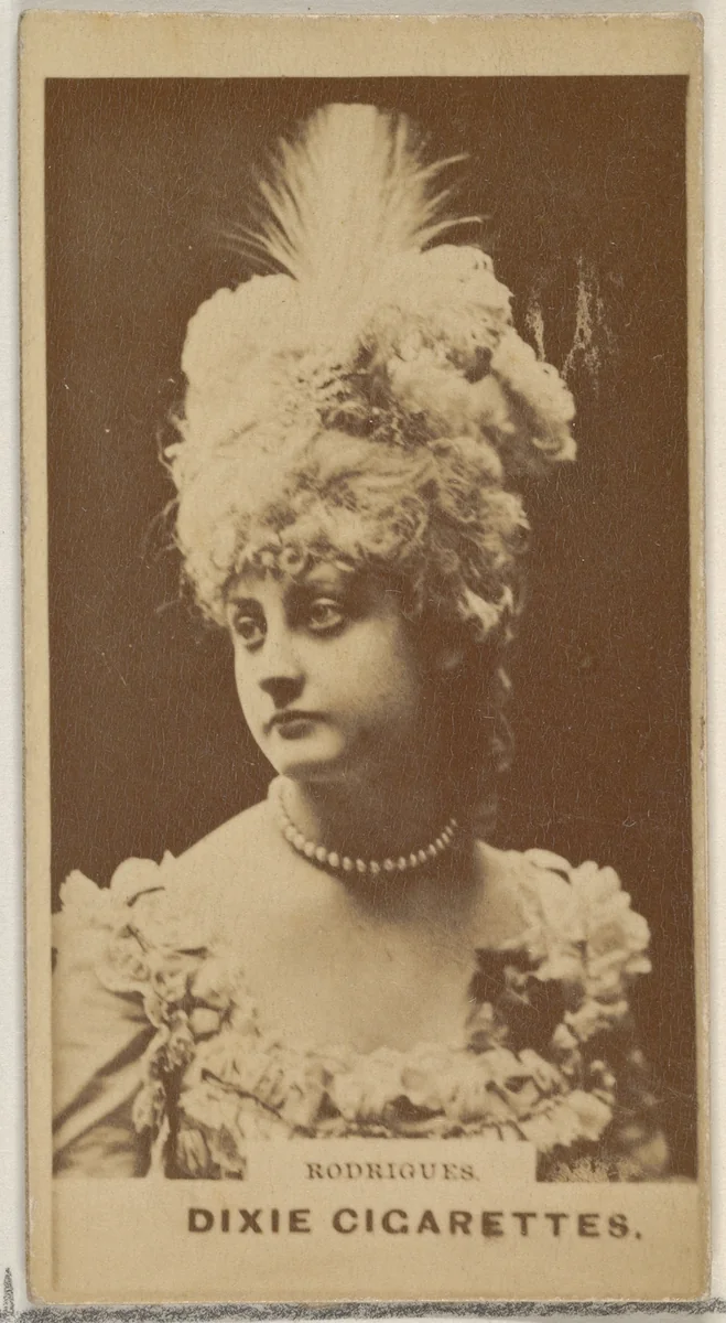 Rodrigues, from the Actors and Actresses series (N45, Type 7) for Dixie Cigarettes by Allen & Ginter, photograph, 1885-1891