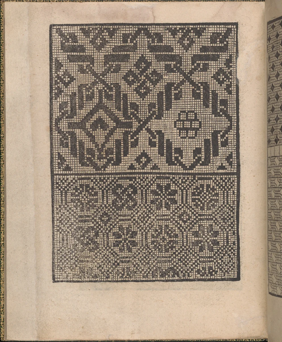 Ornamento delle belle & virtuose donne, page 23 (verso) by Matteo Pagano, book, 1554