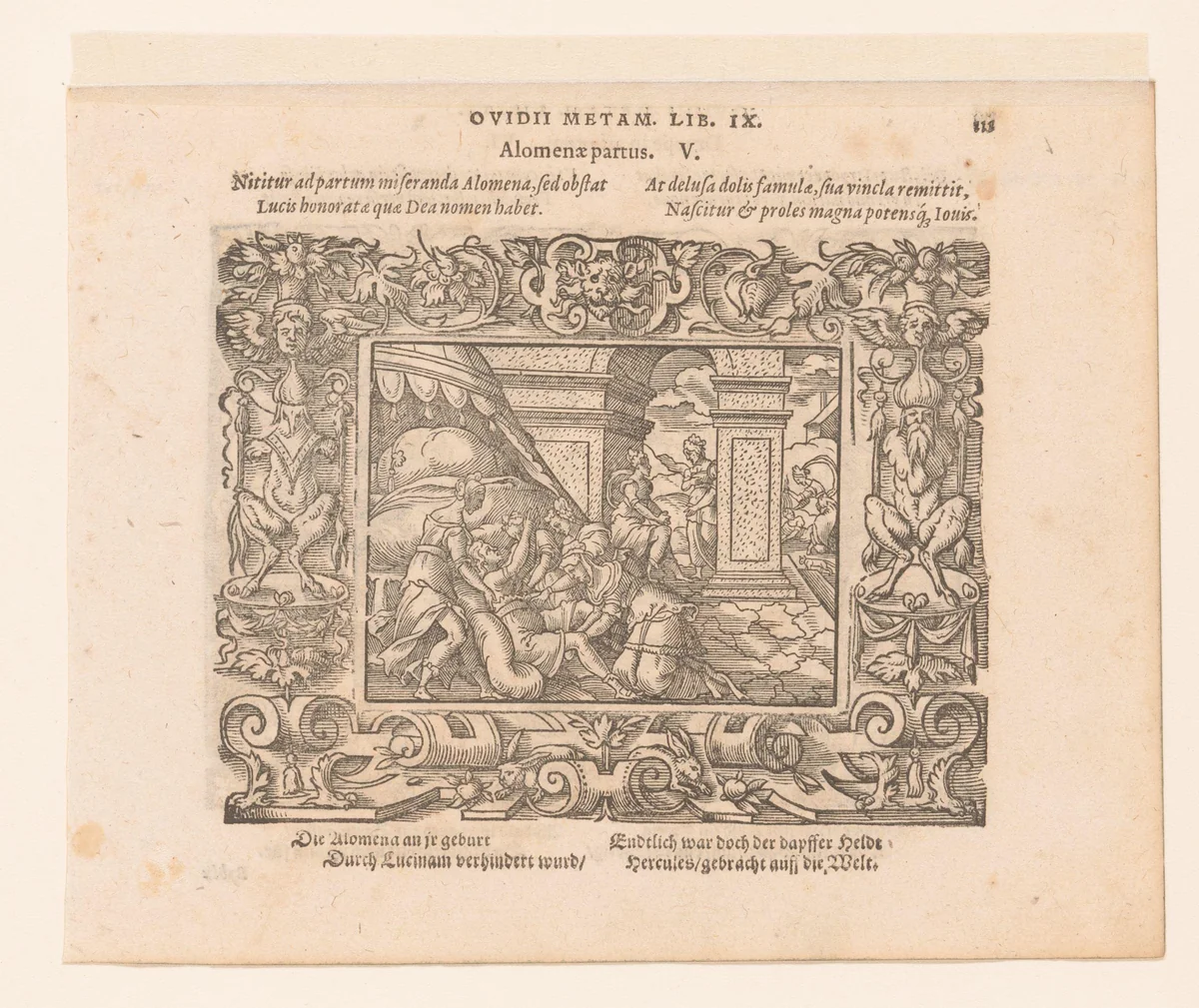Geboorte van Hercules by Virgilius Solis, print, 1569