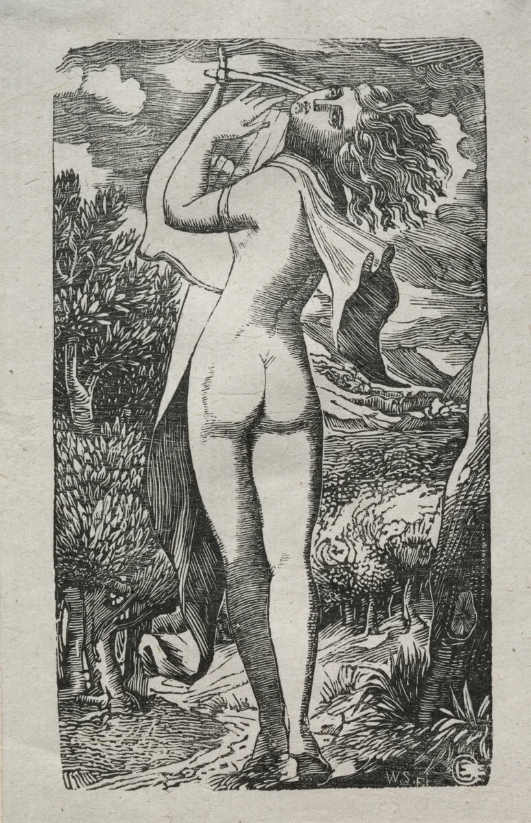 Bacchante or The Player on The Lyre by Edward Calvert, print, 1829