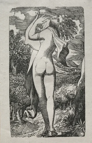 Bacchante or The Player on The Lyre by Edward Calvert, print, 1829