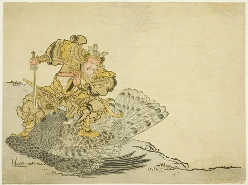 Onamushi no Mikoto Killing the Great Bird by Artist Unknown, print, 1761-1769