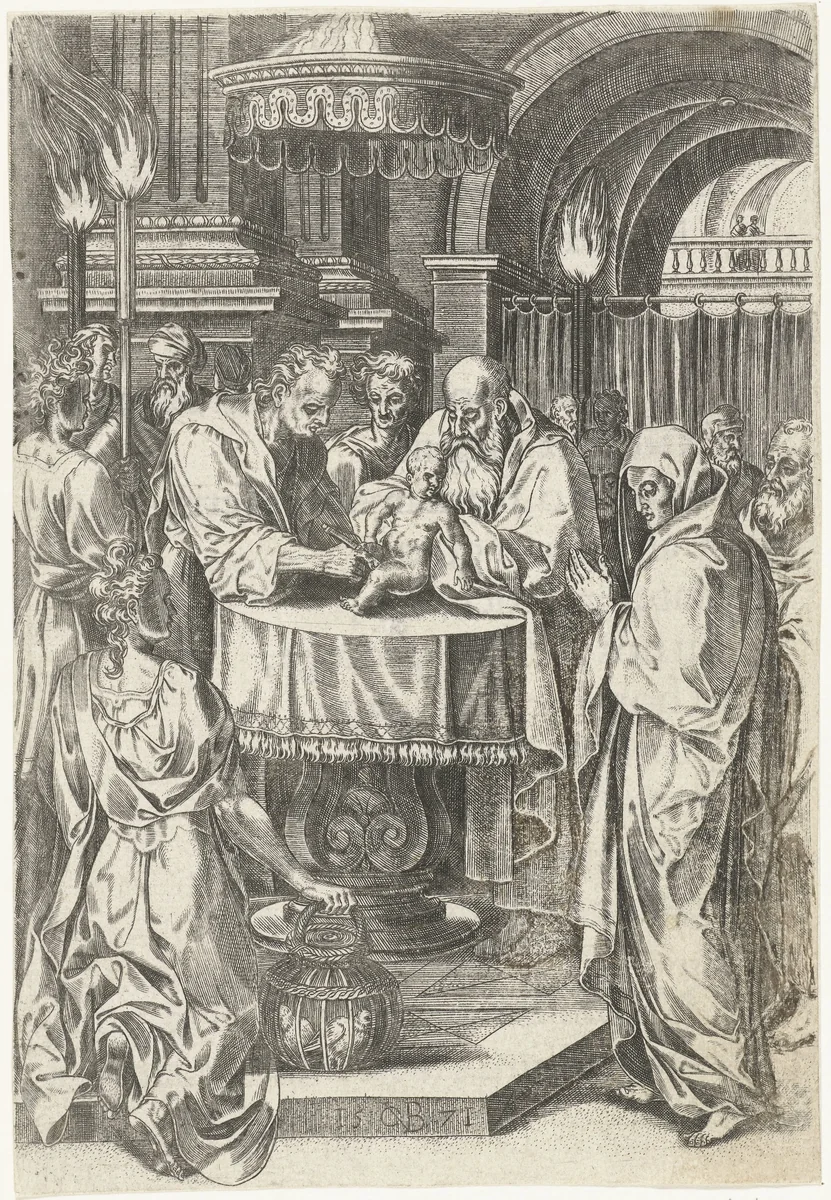 Besnijdenis van Christus by Abraham de Bruyn, print, 1571
