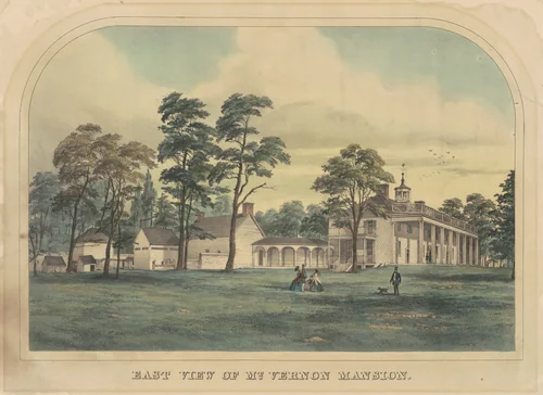 East View of Mount Vernon Mansion by American 19th Century, print, 1855-1865