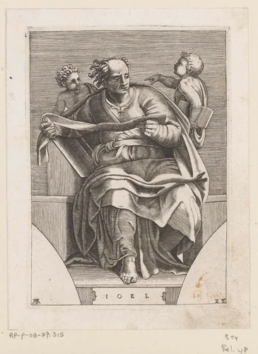 Profeet Joël by Unknown, print, 1585