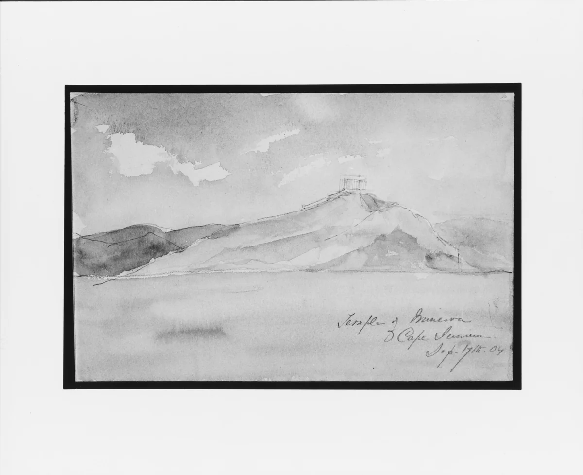 Temple of Minerva (from Sketchbook) by Mary Newbold Sargent, artwork, 1904