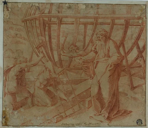 Noah Supervising Construction of the Ark by Nicolas Dorigny
Raffaello Sanzio
Raphel, drawing, 1678-1746