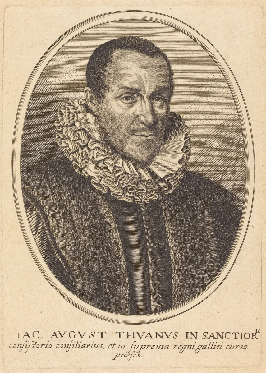 Jacques-Auguste de Thou by Balthasar Moncornet, print, 1600-1668
