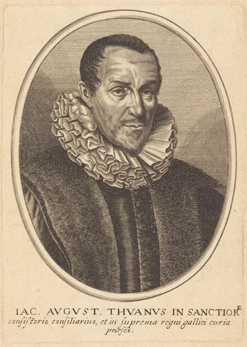 Jacques-Auguste de Thou by Balthasar Moncornet, print, 1600-1668