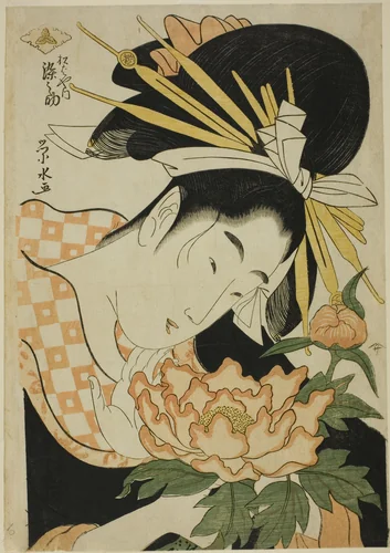 The Courtesan Somenosuke of the Matsubaya by Ichirakutei Eisui, print, 1792-1802