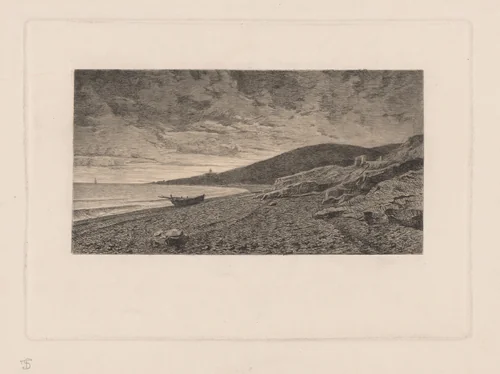 The Coast of Elba by Telemaco Signorini, print, 1870