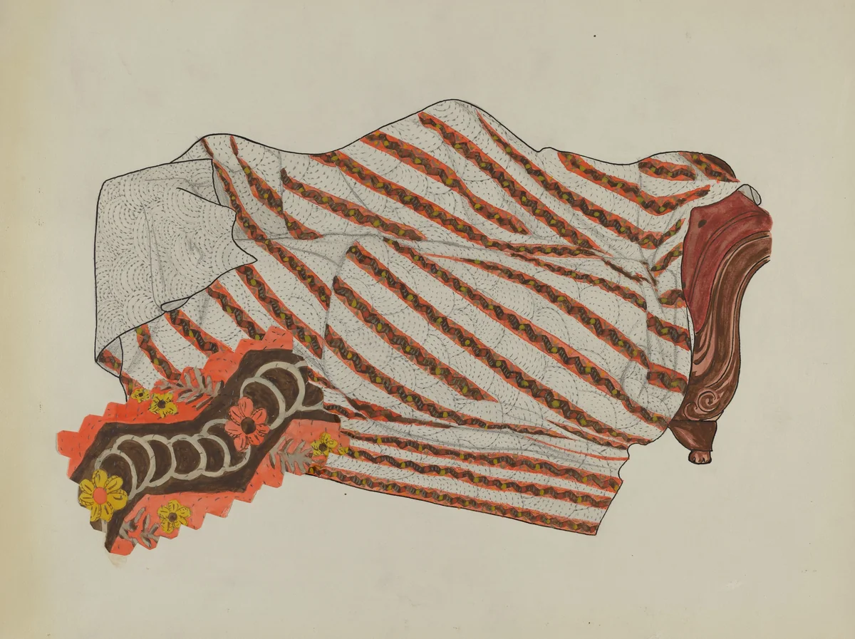 Quilt by Ellen Duncan, index of american design, 1936