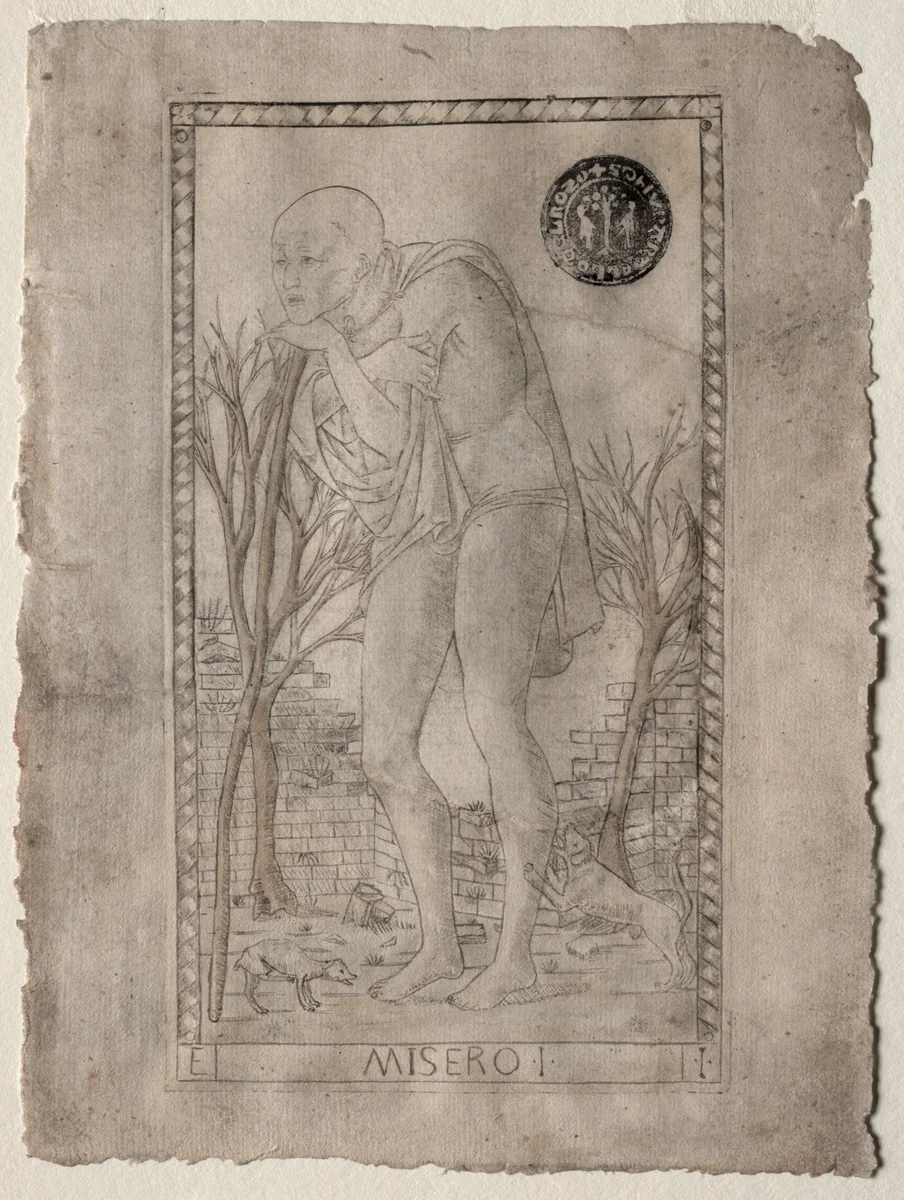 Tarocchi by Master of the E-Series Tarocchi, print, 1457-1467