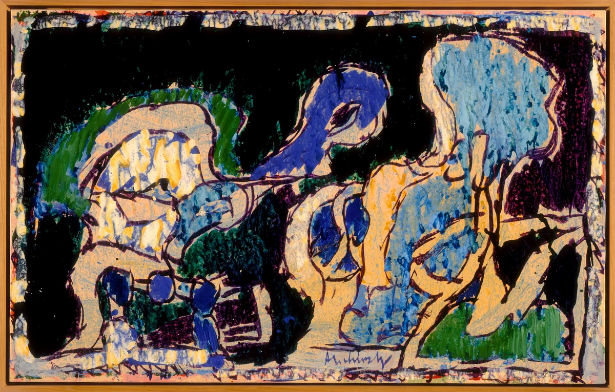 Verrerie allégorique by Pierre Alechinsky, painting, 1981