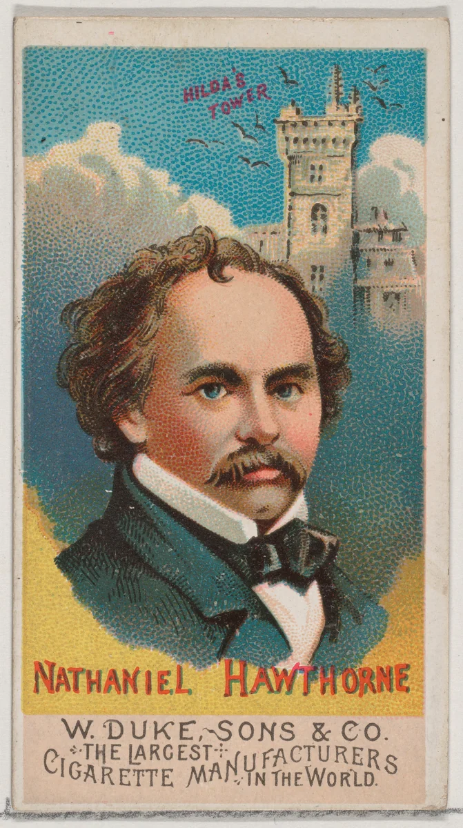 Nathaniel Hawthorne, from the series Great Americans (N76) for Duke brand cigarettes by W. Duke, Sons & Co., print, 1888