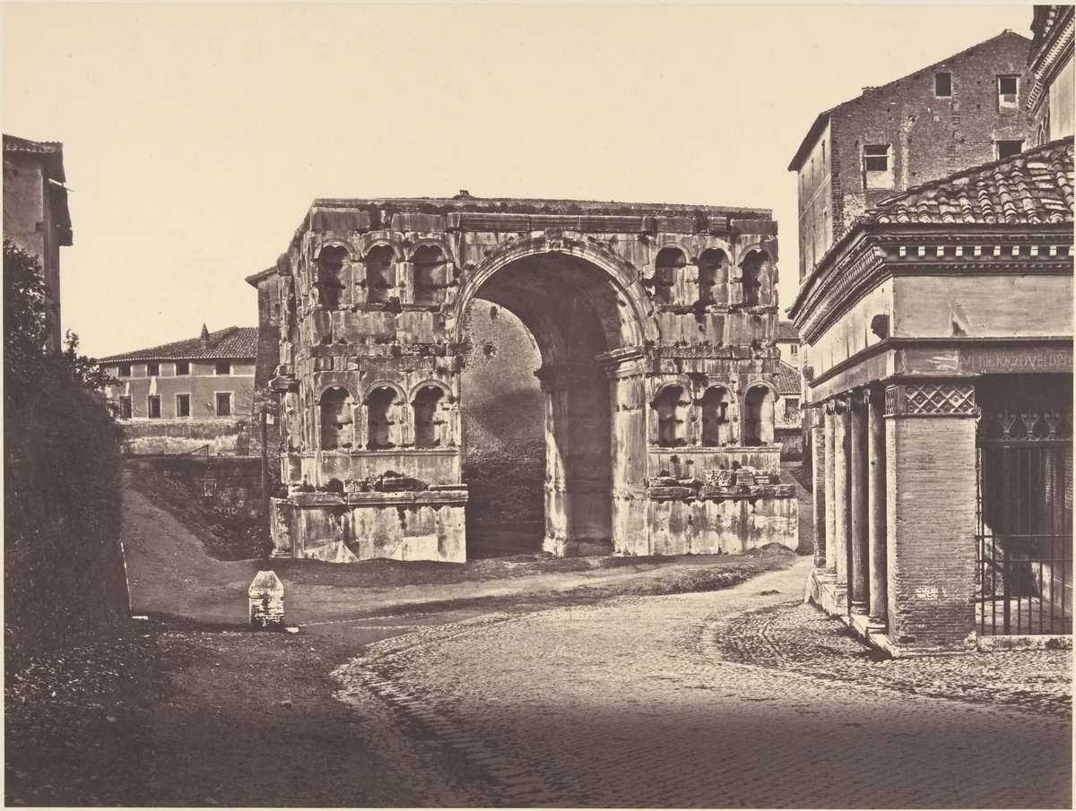 Arco di Giano by Eugène Constant, photograph, 1848-1852