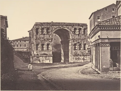 Arco di Giano by Eugène Constant, photograph, 1848-1852