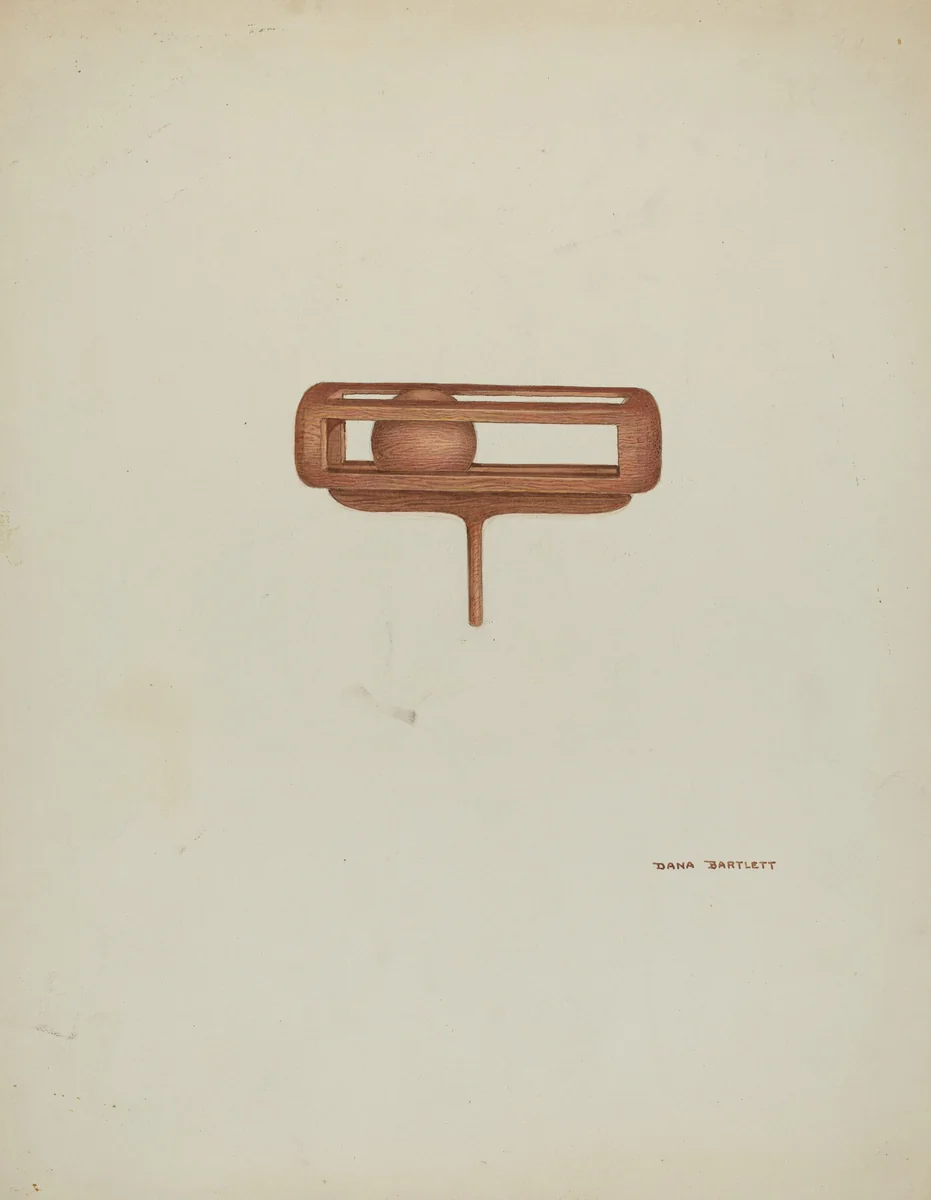 Rattle by Dana Bartlett, index of american design, 1935-1942