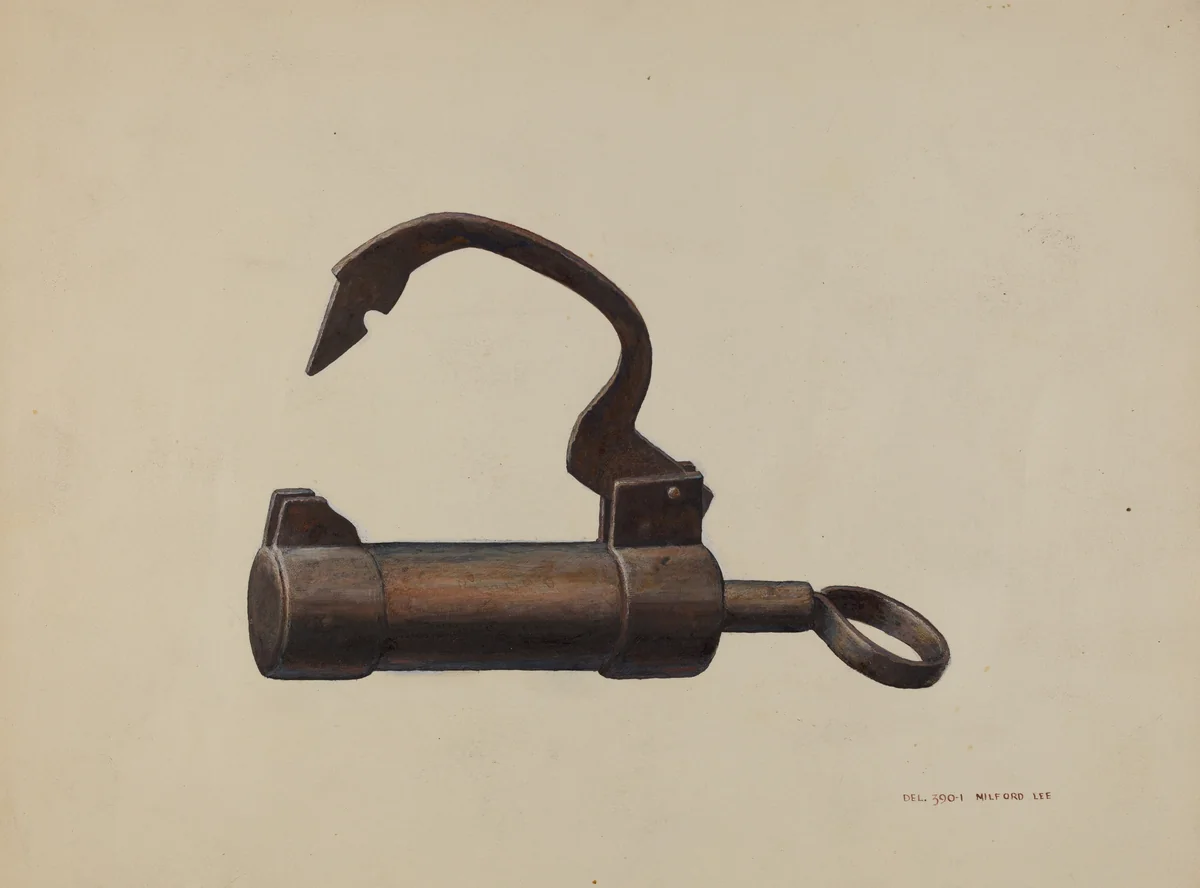 Barrel Lock by C. Milford Lee, index of american design, 1939