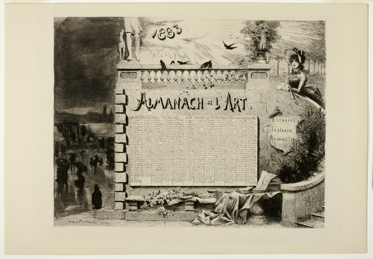 Almanac for L'Art by Daniel Mordant, print, 1883
