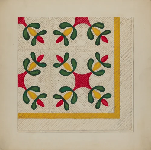 Quilt by Katherine Hastings, index of american design, 1937