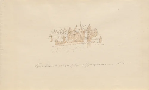 Schloss Lauter zwischen Creutznach u. Zweibrücken an d. Lauter by Karl Julius von Leypold, drawing, 1806-1874