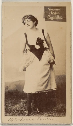 Card 745, Louise Paullin, from the Actors and Actresses series (N45, Type 2) for Virginia Brights Cigarettes by Allen & Ginter, photograph, 1885-1891