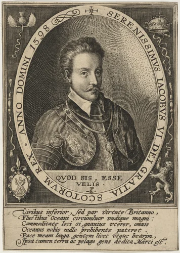 James I, as King of Scotland by Crispijn van de Passe I, print, 1598