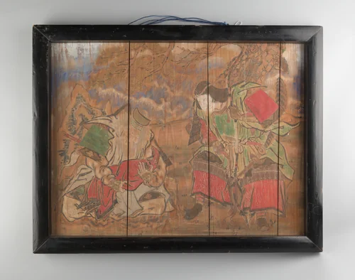 Ema (Votive Painting) of Empress Jingū, Her Minister Takenochi no Sukune, and an Infant (the Future Emperor Ōjin) by Nagano Yasunosuke, painting, 1898