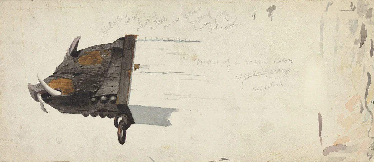 Carving: Boar's Head by Joseph Goldberg, index of american design, 1935-1942