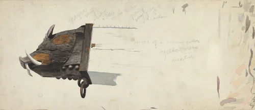 Carving: Boar's Head by Joseph Goldberg, index of american design, 1935-1942