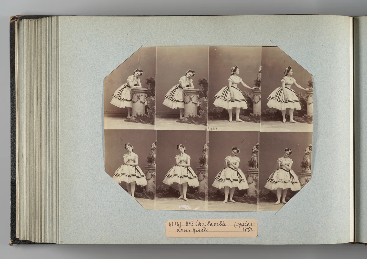 Mlle Sanlaville dans Gisèle by André Adolphe-Eugène Disdéri, photograph, 1863