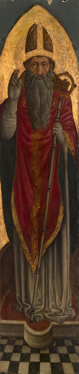 Bishop Saint from an Augustinian altarpiece by Italian, painting, 1450-1475