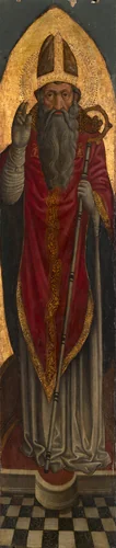 Bishop Saint from an Augustinian altarpiece by Italian, painting, 1450-1475