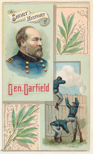 A Short History of General James Garfield, from the Histories of Generals series (N114) issued by W. Duke, Sons & Co. to promote Honest Long Cut Smoking and Chewing Tobacco by W. Duke, Sons & Co., print, 1888