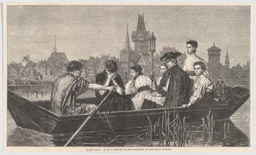 A Sick Call, from "Illustrated London News" by Horace Harral, print, 1863