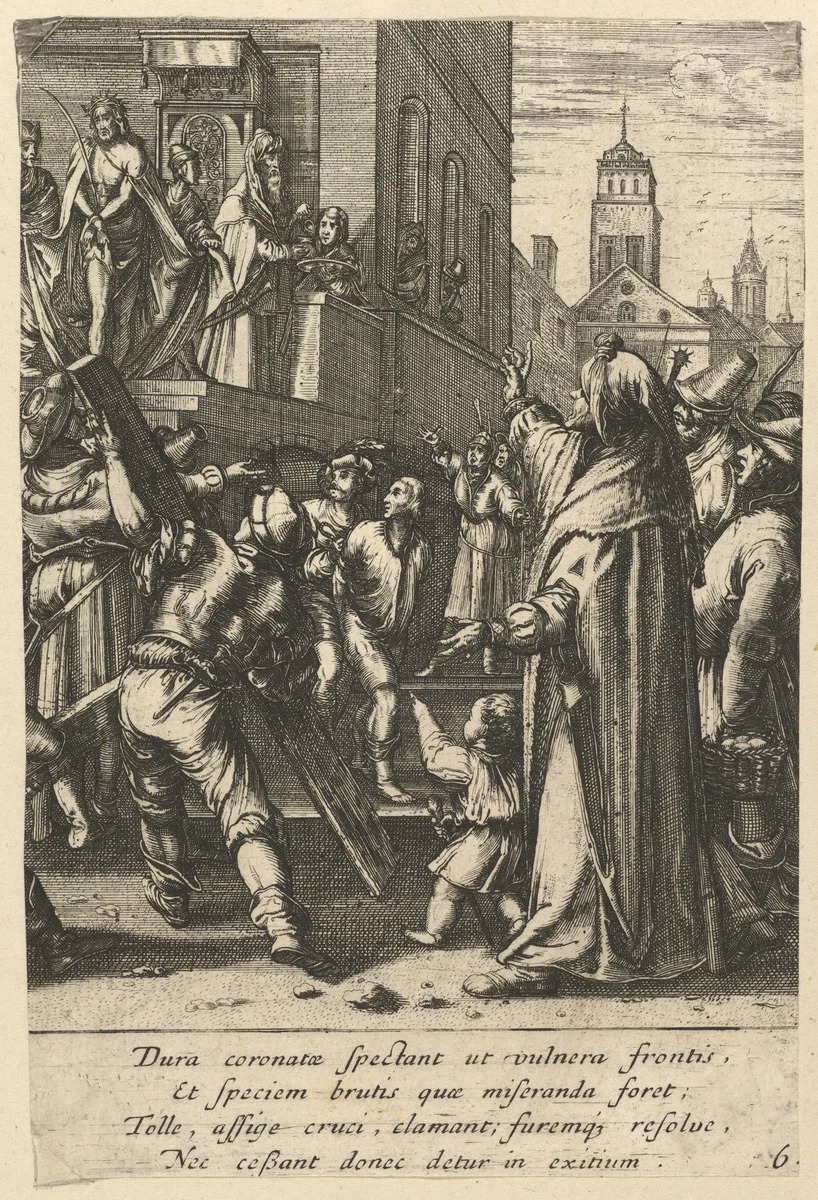 Ecce Homo, from "The Passion of Christ" by Nicolas Cochin, print, 1610-1700