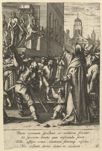 Ecce Homo, from "The Passion of Christ" by Nicolas Cochin, print, 1610-1700