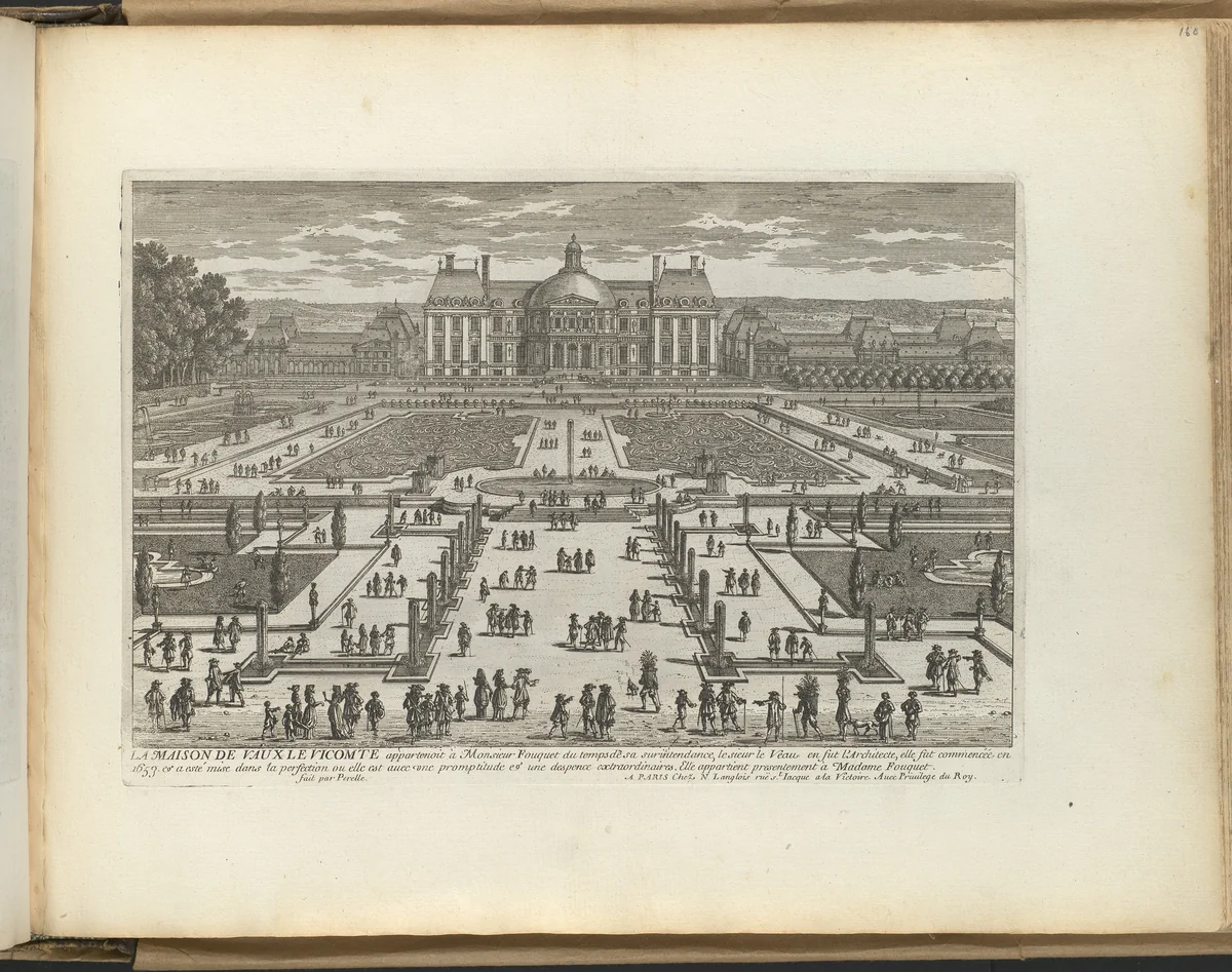 View of Vaux-Le-Vicomte by Adam Perelle, print, 1680-1689