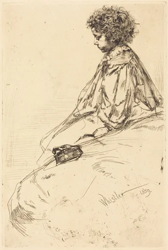 Bibi Lalouette by James McNeill Whistler, print, 1859
