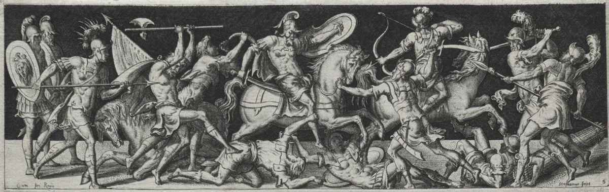 Combats and Triumphs by Etienne Delaune, print, 1560-1569