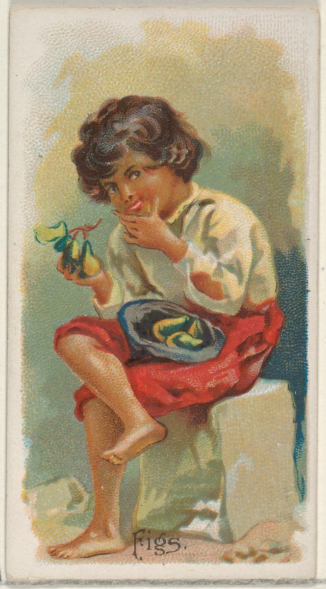 Figs, from the Fruits series (N12) for Allen & Ginter Cigarettes Brands by Allen & Ginter, print, 1891