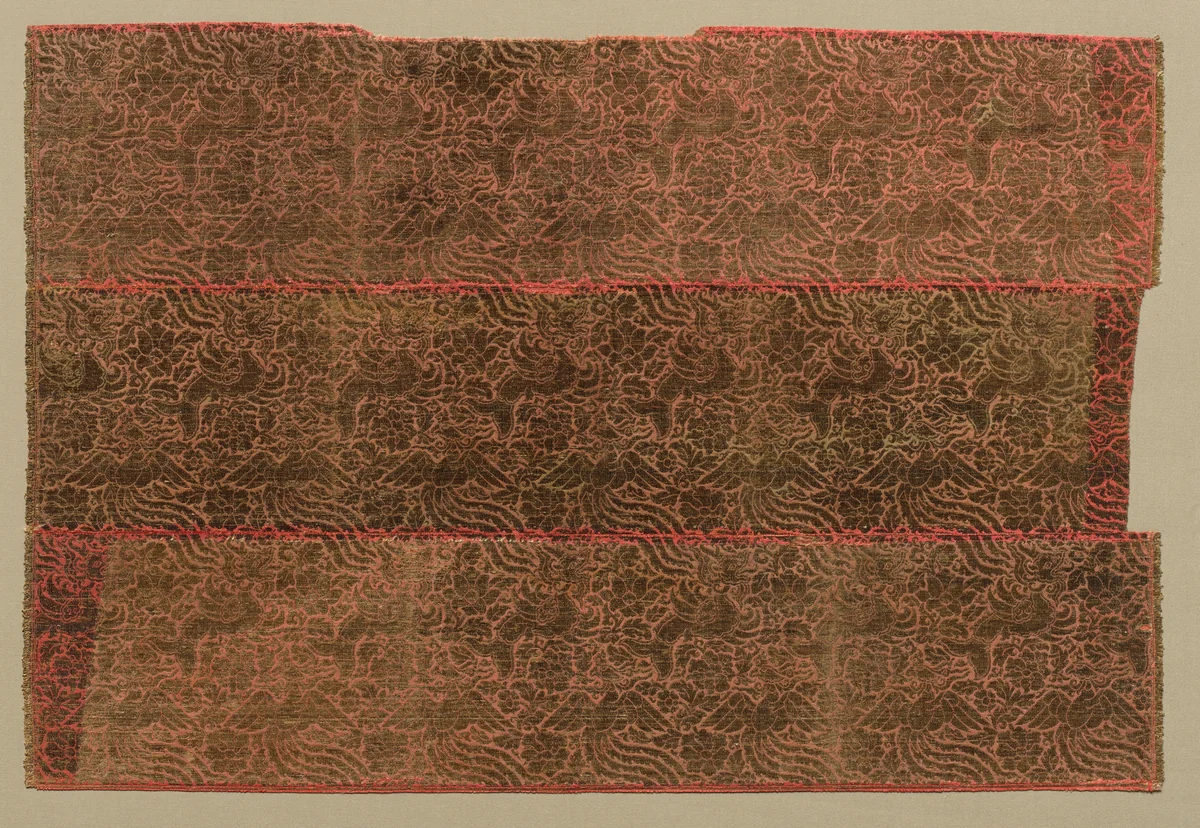 Makaras, Phoenixes and Flowers by Unknown, textile, 1200-1299