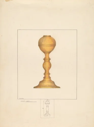 Candlestick by Henry Meyers, index of american design, 1937