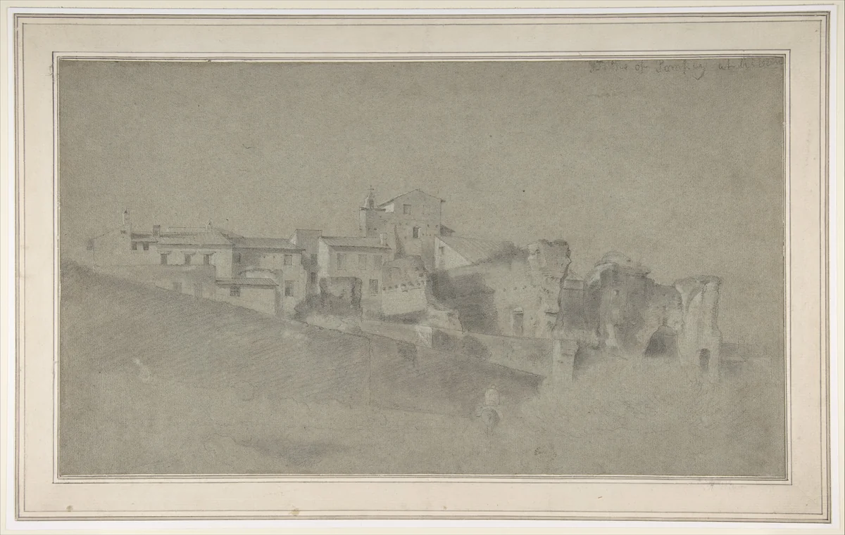 House of Pompey at Albano by Richard Wilson, drawing, 1753-1756