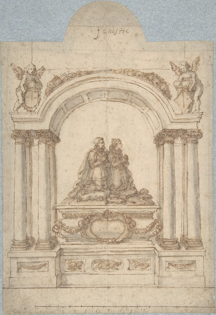 Project for a Tomb by anonymous, drawing, 1585-1605
